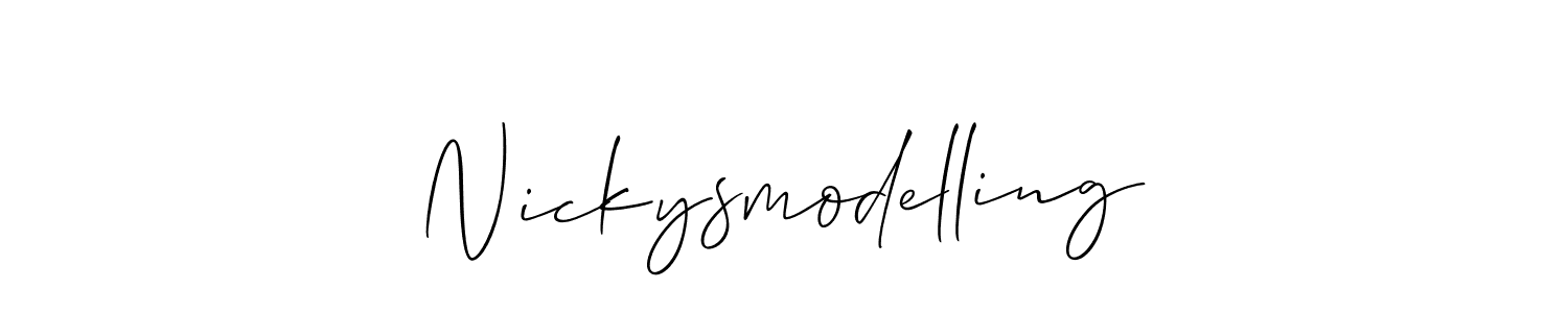 You should practise on your own different ways (Allison_Script) to write your name (Nickysmodelling) in signature. don't let someone else do it for you. Nickysmodelling signature style 2 images and pictures png