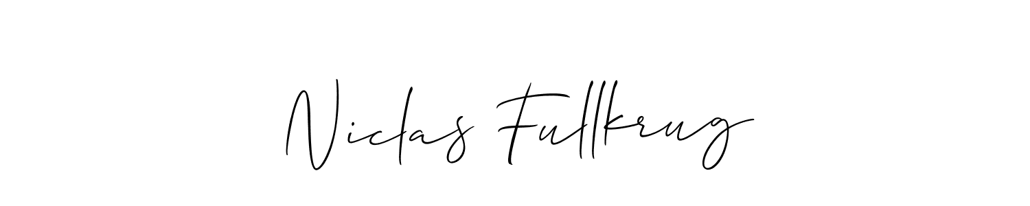 Niclas Fullkrug stylish signature style. Best Handwritten Sign (Allison_Script) for my name. Handwritten Signature Collection Ideas for my name Niclas Fullkrug. Niclas Fullkrug signature style 2 images and pictures png