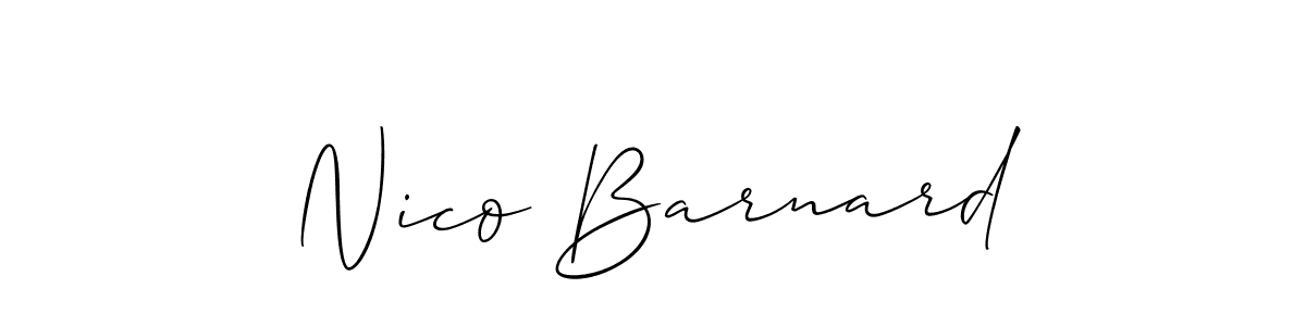 Create a beautiful signature design for name Nico Barnard. With this signature (Allison_Script) fonts, you can make a handwritten signature for free. Nico Barnard signature style 2 images and pictures png