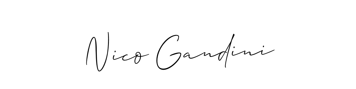 if you are searching for the best signature style for your name Nico Gandini. so please give up your signature search. here we have designed multiple signature styles  using Allison_Script. Nico Gandini signature style 2 images and pictures png