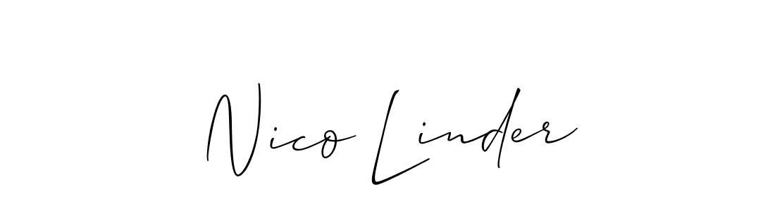 Use a signature maker to create a handwritten signature online. With this signature software, you can design (Allison_Script) your own signature for name Nico Linder. Nico Linder signature style 2 images and pictures png
