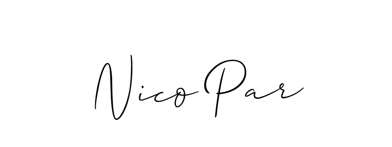 How to Draw Nico Par signature style? Allison_Script is a latest design signature styles for name Nico Par. Nico Par signature style 2 images and pictures png