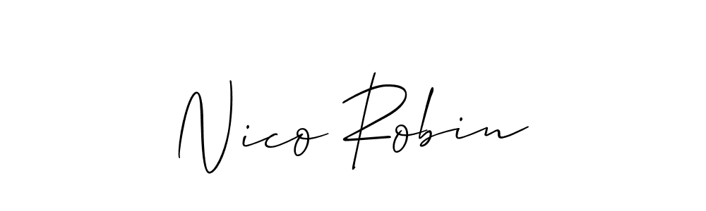 Also You can easily find your signature by using the search form. We will create Nico Robin name handwritten signature images for you free of cost using Allison_Script sign style. Nico Robin signature style 2 images and pictures png