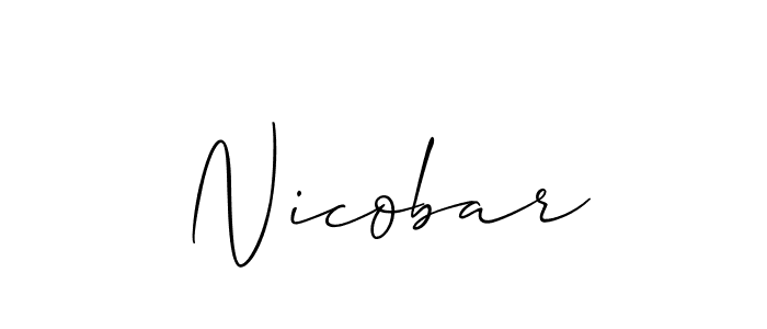 Make a beautiful signature design for name Nicobar. With this signature (Allison_Script) style, you can create a handwritten signature for free. Nicobar signature style 2 images and pictures png