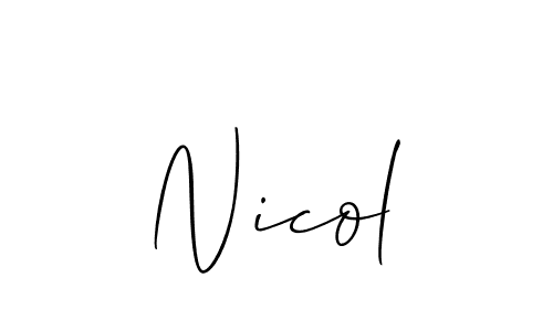 Also we have Nicol name is the best signature style. Create professional handwritten signature collection using Allison_Script autograph style. Nicol signature style 2 images and pictures png