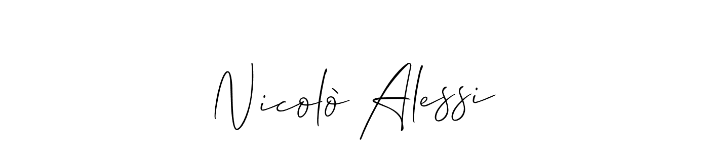 Make a beautiful signature design for name Nicolò Alessi. With this signature (Allison_Script) style, you can create a handwritten signature for free. Nicolò Alessi signature style 2 images and pictures png