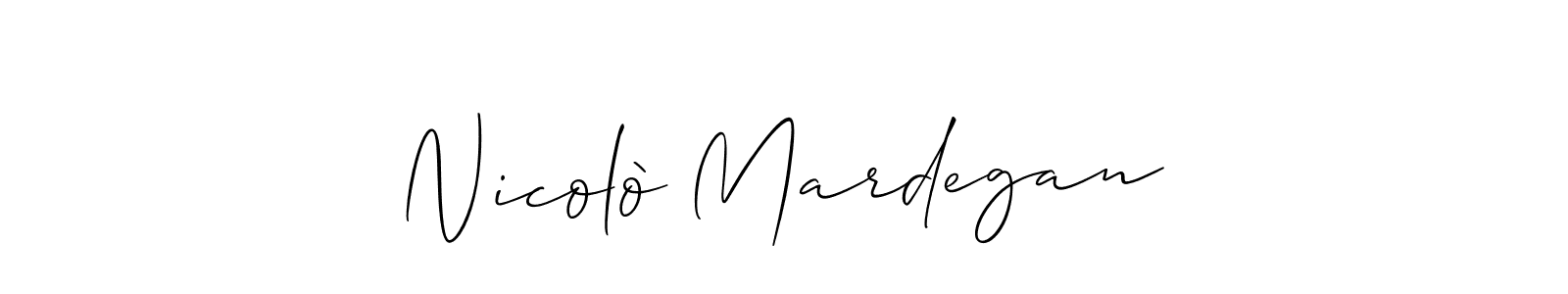 Also we have Nicolò Mardegan name is the best signature style. Create professional handwritten signature collection using Allison_Script autograph style. Nicolò Mardegan signature style 2 images and pictures png