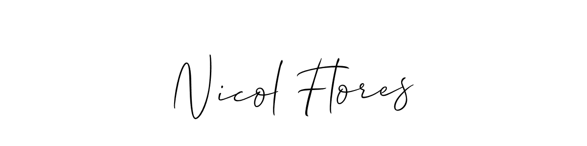 Make a beautiful signature design for name Nicol Flores. With this signature (Allison_Script) style, you can create a handwritten signature for free. Nicol Flores signature style 2 images and pictures png