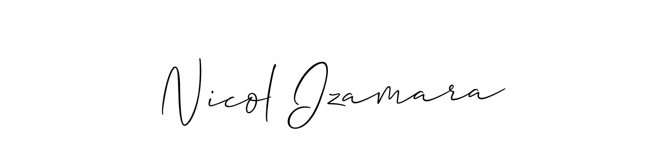 Check out images of Autograph of Nicol Izamara name. Actor Nicol Izamara Signature Style. Allison_Script is a professional sign style online. Nicol Izamara signature style 2 images and pictures png