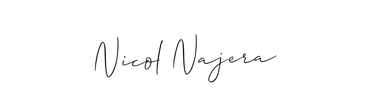 You can use this online signature creator to create a handwritten signature for the name Nicol Najera. This is the best online autograph maker. Nicol Najera signature style 2 images and pictures png