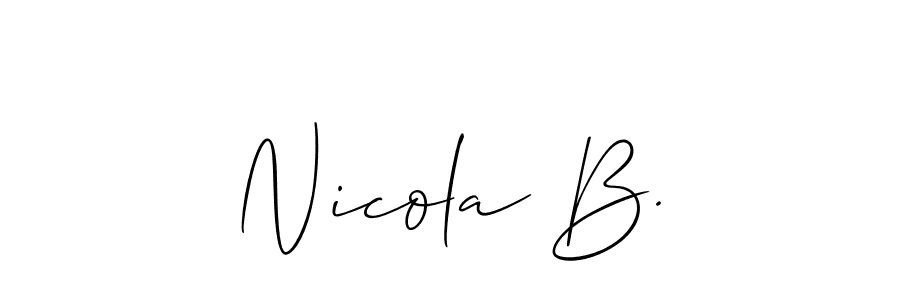 Make a short Nicola B. signature style. Manage your documents anywhere anytime using Allison_Script. Create and add eSignatures, submit forms, share and send files easily. Nicola B. signature style 2 images and pictures png