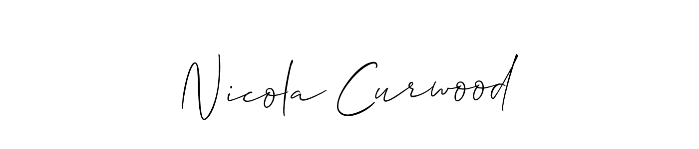 if you are searching for the best signature style for your name Nicola Curwood. so please give up your signature search. here we have designed multiple signature styles  using Allison_Script. Nicola Curwood signature style 2 images and pictures png