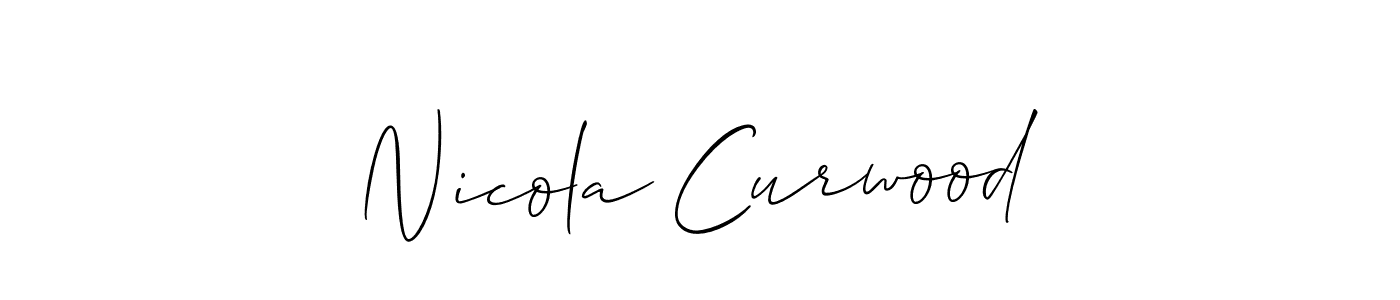 This is the best signature style for the Nicola Curwood name. Also you like these signature font (Allison_Script). Mix name signature. Nicola Curwood signature style 2 images and pictures png