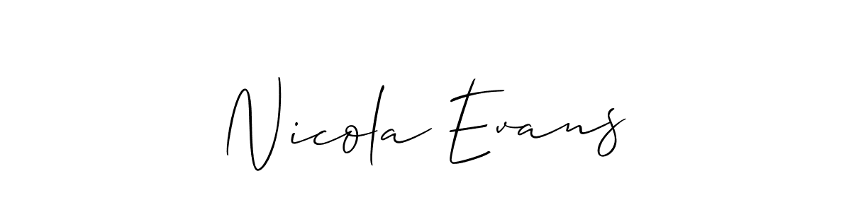 See photos of Nicola Evans official signature by Spectra . Check more albums & portfolios. Read reviews & check more about Allison_Script font. Nicola Evans signature style 2 images and pictures png