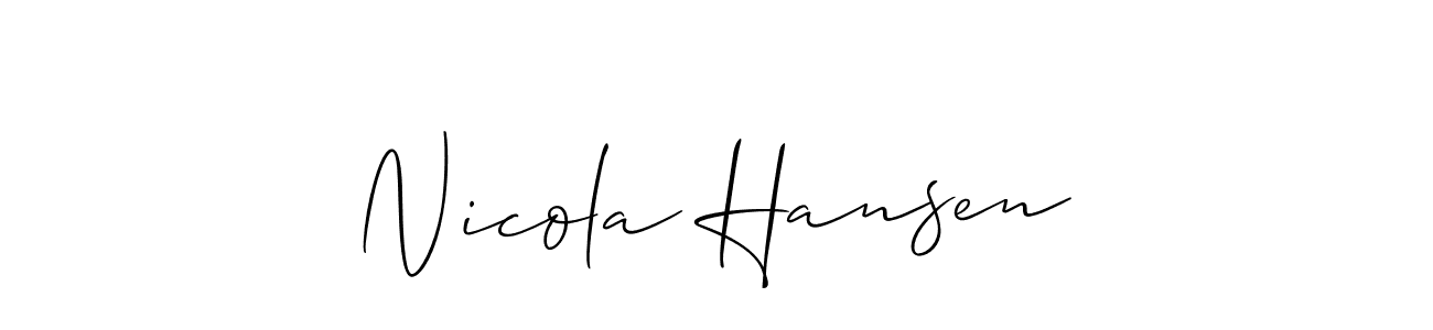 How to Draw Nicola Hansen signature style? Allison_Script is a latest design signature styles for name Nicola Hansen. Nicola Hansen signature style 2 images and pictures png