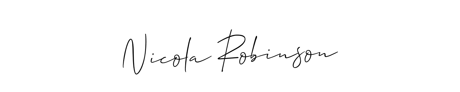 Best and Professional Signature Style for Nicola Robinson. Allison_Script Best Signature Style Collection. Nicola Robinson signature style 2 images and pictures png