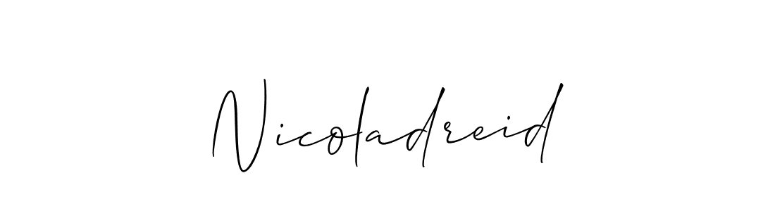 Make a beautiful signature design for name Nicoladreid. Use this online signature maker to create a handwritten signature for free. Nicoladreid signature style 2 images and pictures png