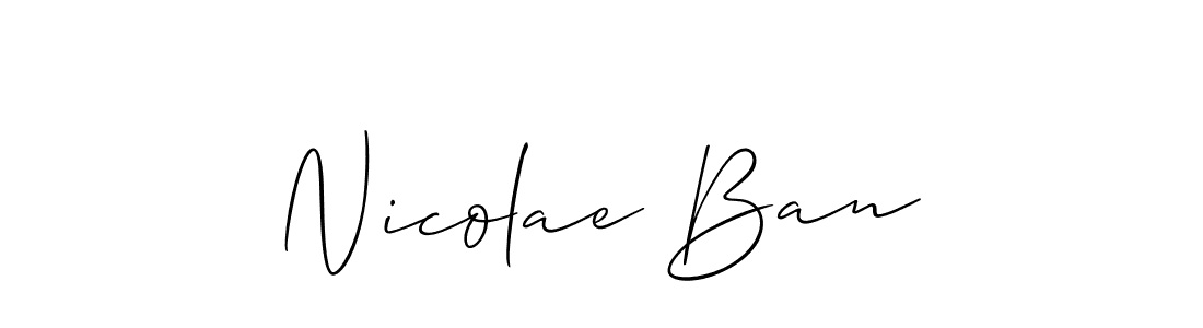 Create a beautiful signature design for name Nicolae Ban. With this signature (Allison_Script) fonts, you can make a handwritten signature for free. Nicolae Ban signature style 2 images and pictures png