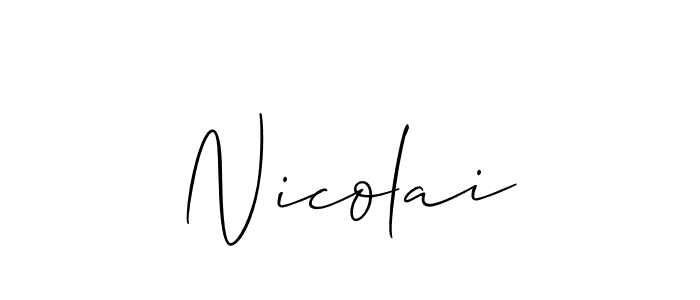 Use a signature maker to create a handwritten signature online. With this signature software, you can design (Allison_Script) your own signature for name Nicolai. Nicolai signature style 2 images and pictures png