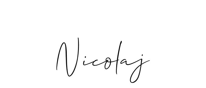 How to make Nicolaj signature? Allison_Script is a professional autograph style. Create handwritten signature for Nicolaj name. Nicolaj signature style 2 images and pictures png