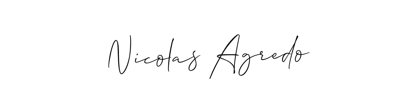 Create a beautiful signature design for name Nicolas Agredo. With this signature (Allison_Script) fonts, you can make a handwritten signature for free. Nicolas Agredo signature style 2 images and pictures png