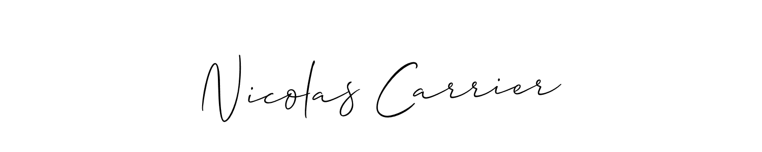 Also You can easily find your signature by using the search form. We will create Nicolas Carrier name handwritten signature images for you free of cost using Allison_Script sign style. Nicolas Carrier signature style 2 images and pictures png