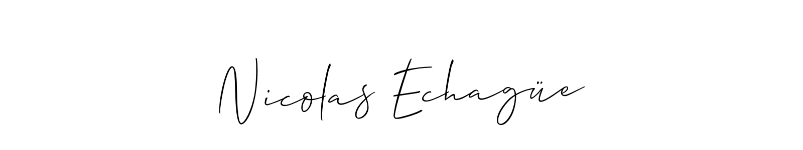 Make a beautiful signature design for name Nicolas Echagüe. Use this online signature maker to create a handwritten signature for free. Nicolas Echagüe signature style 2 images and pictures png