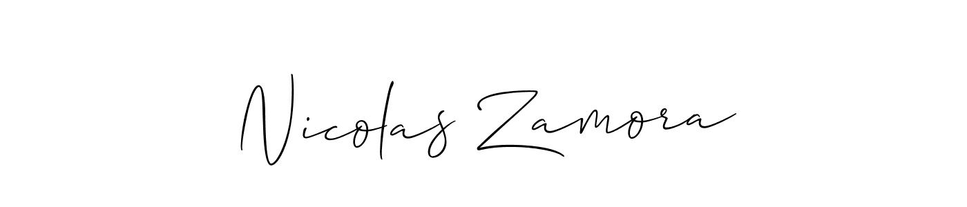 The best way (Allison_Script) to make a short signature is to pick only two or three words in your name. The name Nicolas Zamora include a total of six letters. For converting this name. Nicolas Zamora signature style 2 images and pictures png