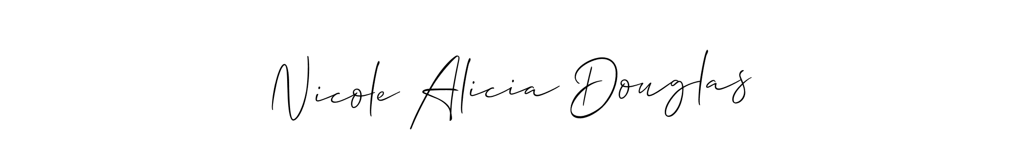 It looks lik you need a new signature style for name Nicole Alicia Douglas. Design unique handwritten (Allison_Script) signature with our free signature maker in just a few clicks. Nicole Alicia Douglas signature style 2 images and pictures png