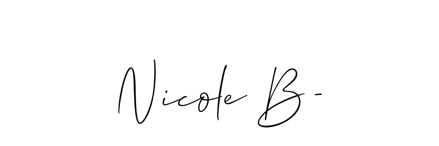 Here are the top 10 professional signature styles for the name Nicole B-. These are the best autograph styles you can use for your name. Nicole B- signature style 2 images and pictures png