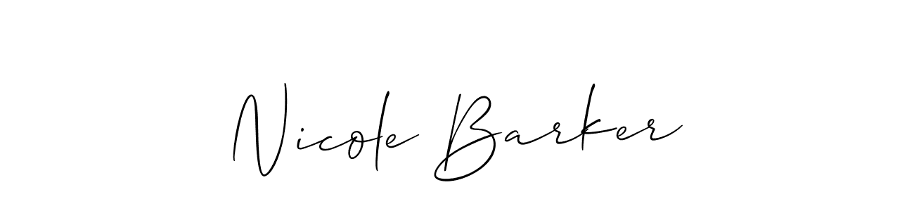 if you are searching for the best signature style for your name Nicole Barker. so please give up your signature search. here we have designed multiple signature styles  using Allison_Script. Nicole Barker signature style 2 images and pictures png