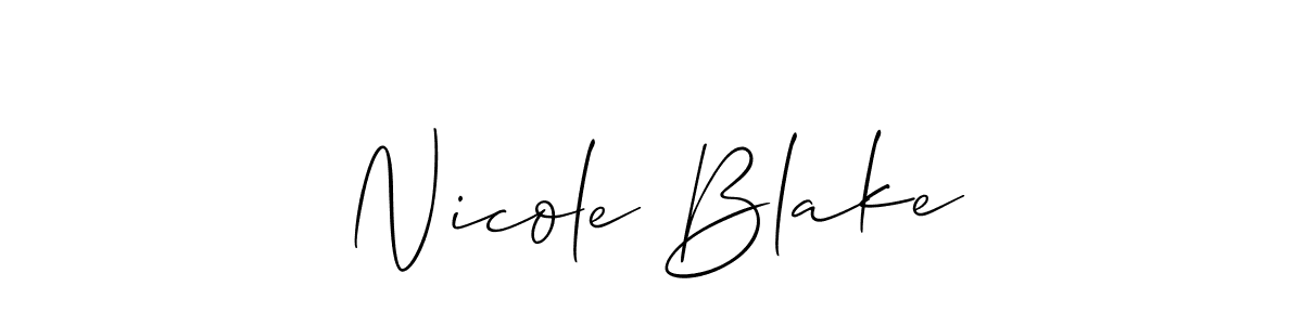 Also we have Nicole Blake name is the best signature style. Create professional handwritten signature collection using Allison_Script autograph style. Nicole Blake signature style 2 images and pictures png