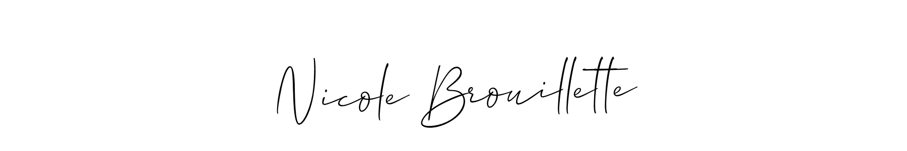 Check out images of Autograph of Nicole Brouillette name. Actor Nicole Brouillette Signature Style. Allison_Script is a professional sign style online. Nicole Brouillette signature style 2 images and pictures png