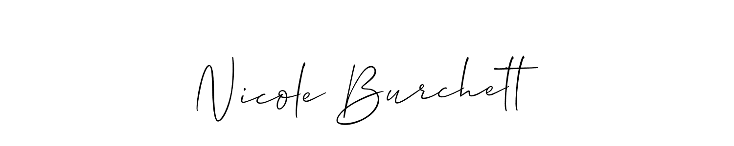 Design your own signature with our free online signature maker. With this signature software, you can create a handwritten (Allison_Script) signature for name Nicole Burchett. Nicole Burchett signature style 2 images and pictures png