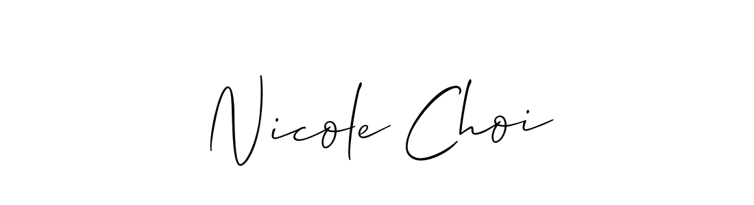 How to make Nicole Choi name signature. Use Allison_Script style for creating short signs online. This is the latest handwritten sign. Nicole Choi signature style 2 images and pictures png