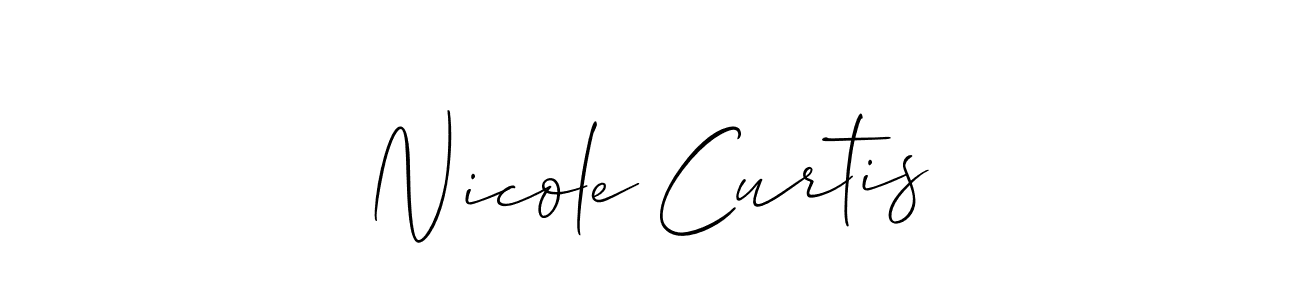 Best and Professional Signature Style for Nicole Curtis. Allison_Script Best Signature Style Collection. Nicole Curtis signature style 2 images and pictures png