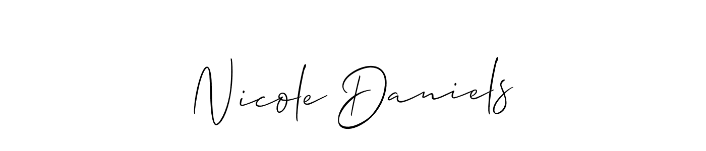 Allison_Script is a professional signature style that is perfect for those who want to add a touch of class to their signature. It is also a great choice for those who want to make their signature more unique. Get Nicole Daniels name to fancy signature for free. Nicole Daniels signature style 2 images and pictures png