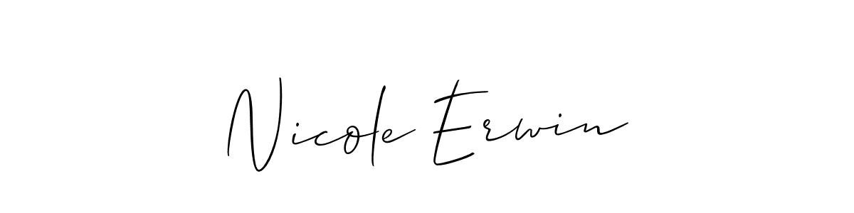 Create a beautiful signature design for name Nicole Erwin. With this signature (Allison_Script) fonts, you can make a handwritten signature for free. Nicole Erwin signature style 2 images and pictures png