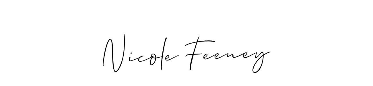 It looks lik you need a new signature style for name Nicole Feeney. Design unique handwritten (Allison_Script) signature with our free signature maker in just a few clicks. Nicole Feeney signature style 2 images and pictures png