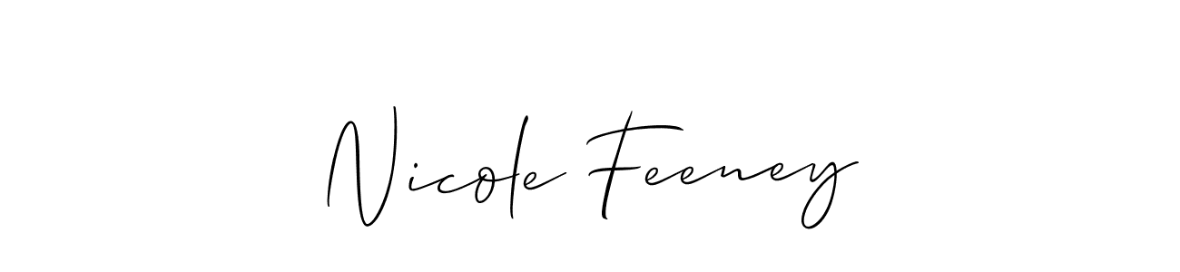 This is the best signature style for the Nicole Feeney name. Also you like these signature font (Allison_Script). Mix name signature. Nicole Feeney signature style 2 images and pictures png