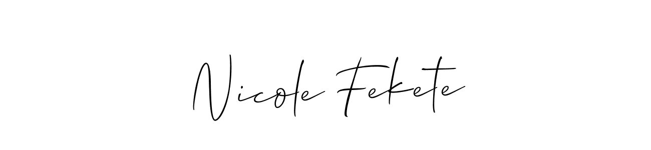 Make a beautiful signature design for name Nicole Fekete. With this signature (Allison_Script) style, you can create a handwritten signature for free. Nicole Fekete signature style 2 images and pictures png