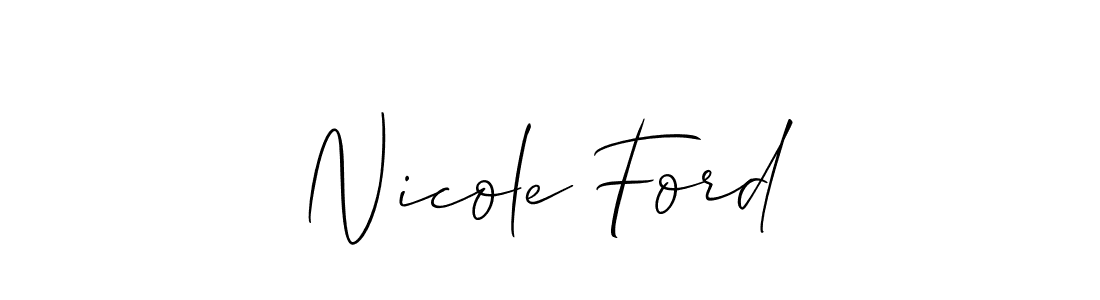 Make a beautiful signature design for name Nicole Ford. With this signature (Allison_Script) style, you can create a handwritten signature for free. Nicole Ford signature style 2 images and pictures png