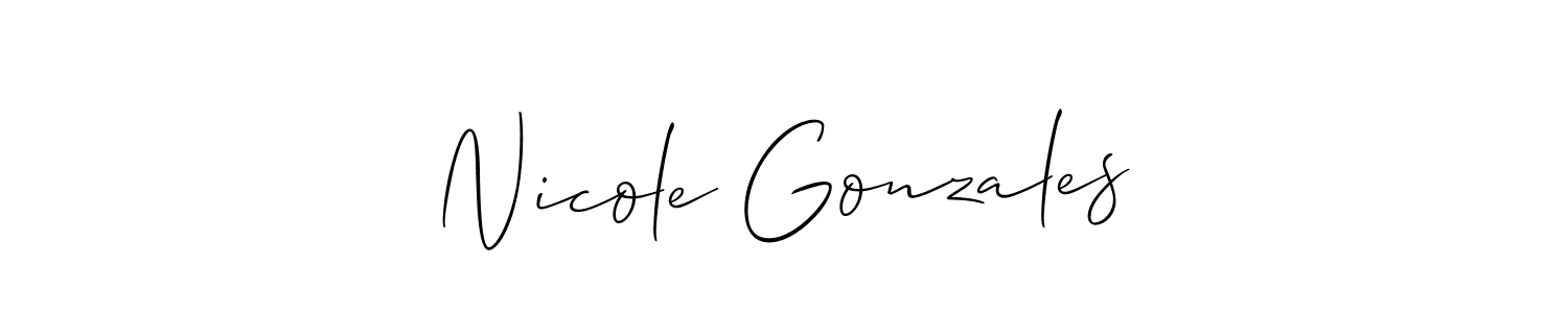 Also we have Nicole Gonzales name is the best signature style. Create professional handwritten signature collection using Allison_Script autograph style. Nicole Gonzales signature style 2 images and pictures png