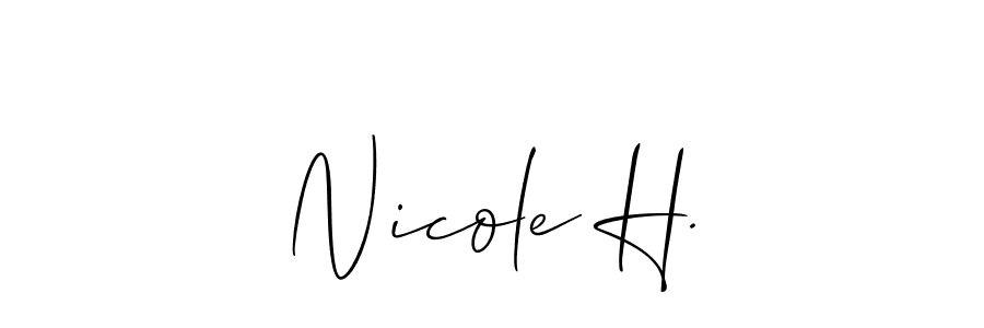 Similarly Allison_Script is the best handwritten signature design. Signature creator online .You can use it as an online autograph creator for name Nicole H.. Nicole H. signature style 2 images and pictures png