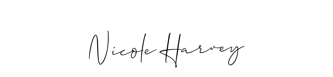 Nicole Harvey stylish signature style. Best Handwritten Sign (Allison_Script) for my name. Handwritten Signature Collection Ideas for my name Nicole Harvey. Nicole Harvey signature style 2 images and pictures png