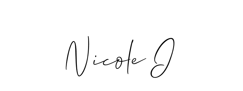 Nicole I stylish signature style. Best Handwritten Sign (Allison_Script) for my name. Handwritten Signature Collection Ideas for my name Nicole I. Nicole I signature style 2 images and pictures png