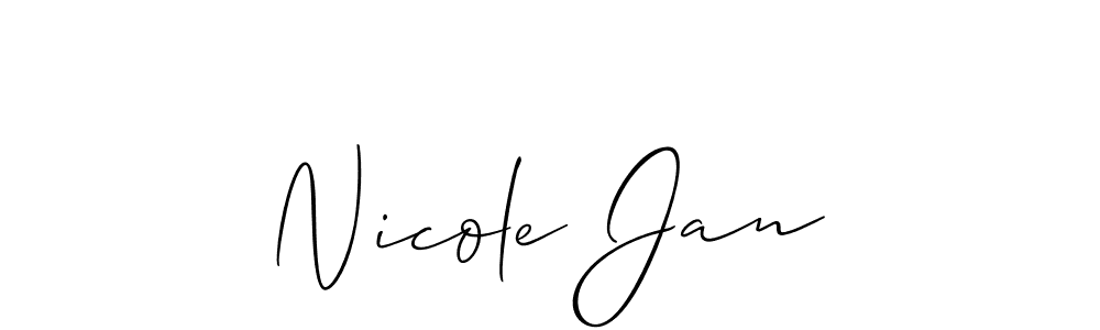 You can use this online signature creator to create a handwritten signature for the name Nicole Jan. This is the best online autograph maker. Nicole Jan signature style 2 images and pictures png