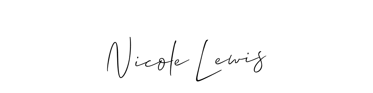 Make a beautiful signature design for name Nicole Lewis. With this signature (Allison_Script) style, you can create a handwritten signature for free. Nicole Lewis signature style 2 images and pictures png