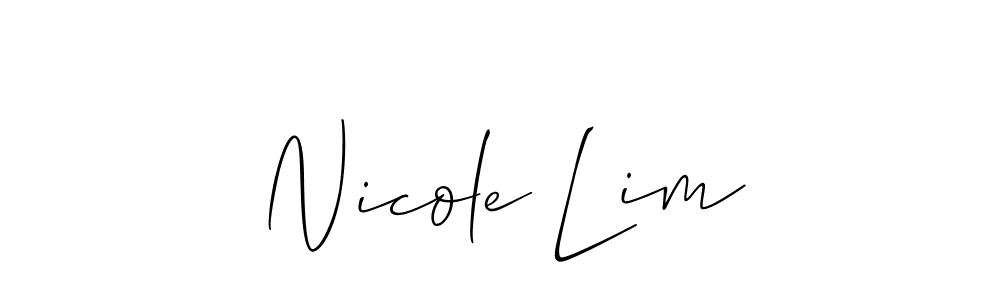 Also You can easily find your signature by using the search form. We will create Nicole Lim name handwritten signature images for you free of cost using Allison_Script sign style. Nicole Lim signature style 2 images and pictures png