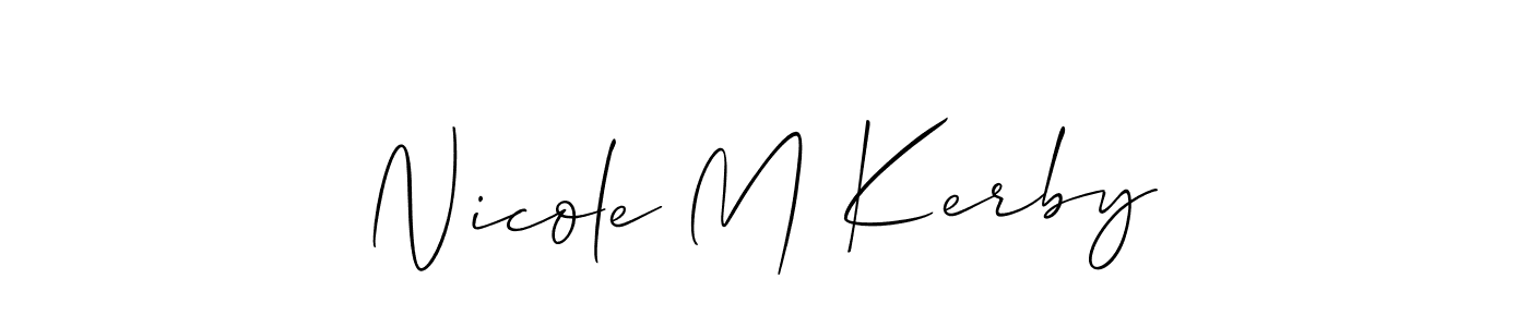 Use a signature maker to create a handwritten signature online. With this signature software, you can design (Allison_Script) your own signature for name Nicole M Kerby. Nicole M Kerby signature style 2 images and pictures png